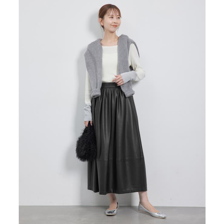【emur/エミュール】シンセティックレザーコクーンスカート | ROPE' PICNIC | 詳細画像10 
