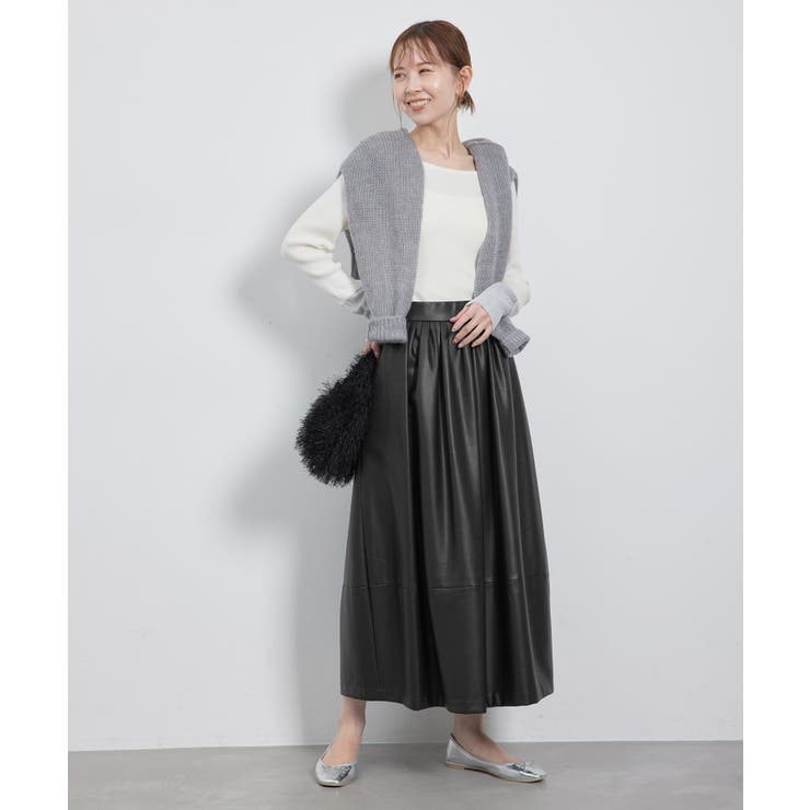 【emur/エミュール】シンセティックレザーコクーンスカート | ROPE' PICNIC | 詳細画像11 