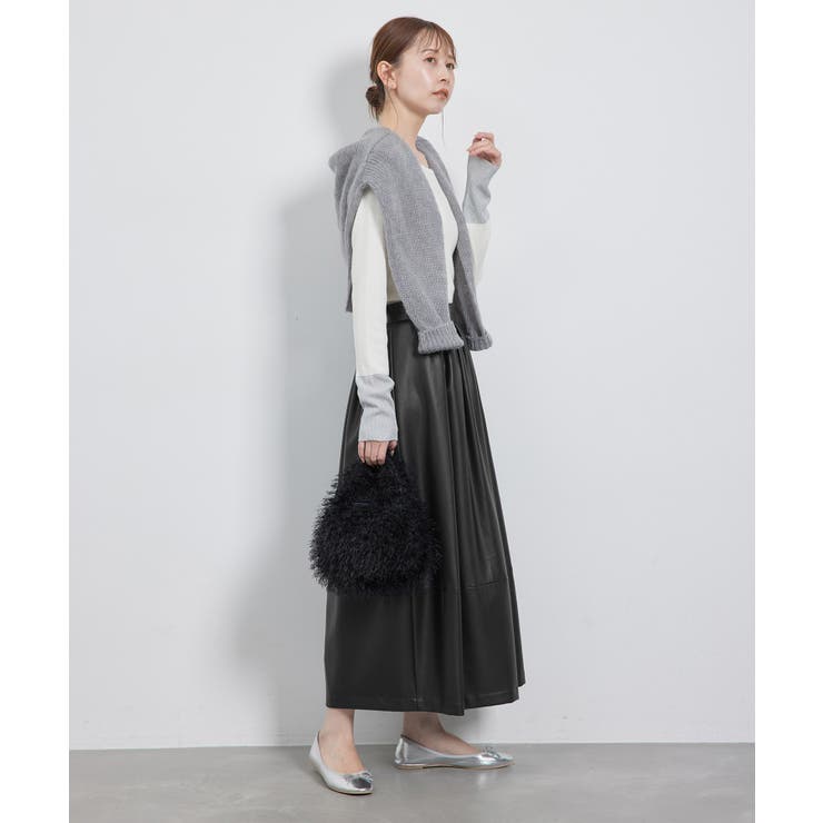 【emur/エミュール】シンセティックレザーコクーンスカート | ROPE' PICNIC | 詳細画像12 