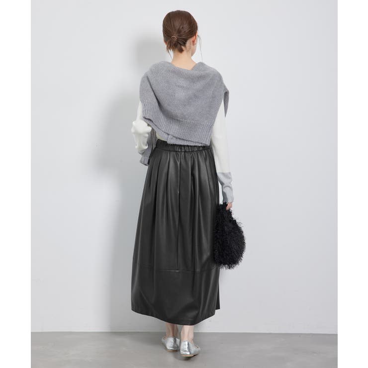 【emur/エミュール】シンセティックレザーコクーンスカート | ROPE' PICNIC | 詳細画像13 