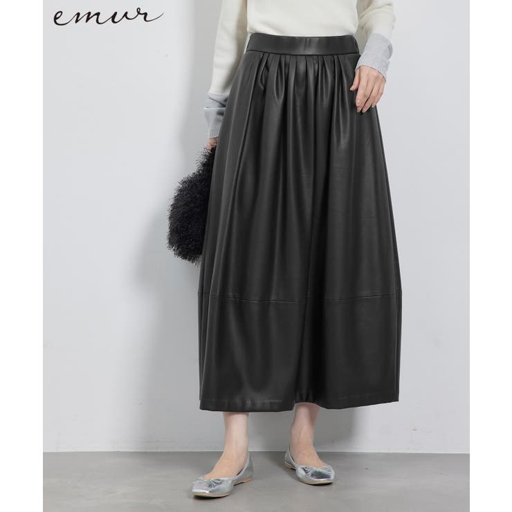 【emur/エミュール】シンセティックレザーコクーンスカート | ROPE' PICNIC | 詳細画像14 