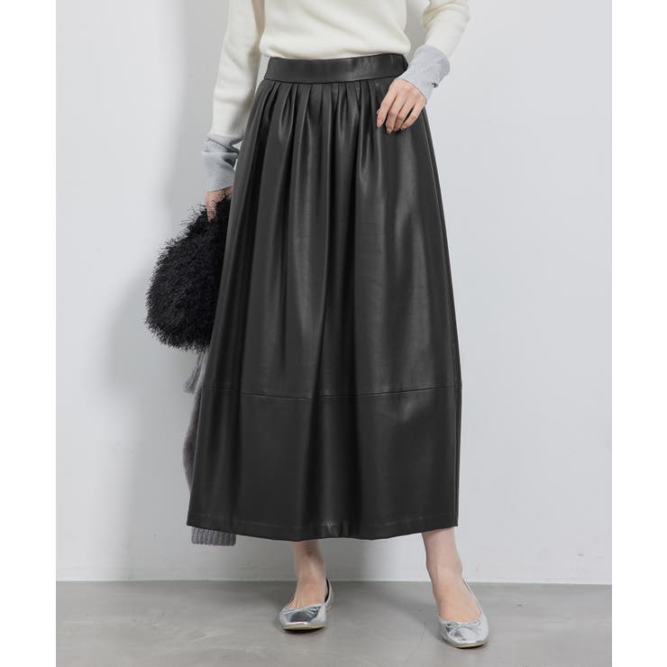 【emur/エミュール】シンセティックレザーコクーンスカート | ROPE' PICNIC | 詳細画像15 