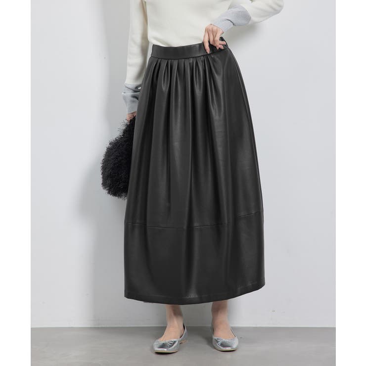 【emur/エミュール】シンセティックレザーコクーンスカート | ROPE' PICNIC | 詳細画像16 