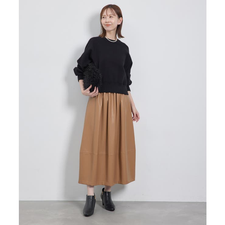 【emur/エミュール】シンセティックレザーコクーンスカート | ROPE' PICNIC | 詳細画像18 