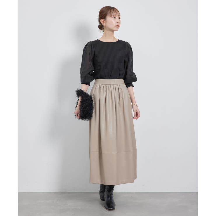 【emur/エミュール】シンセティックレザーコクーンスカート | ROPE' PICNIC | 詳細画像23 