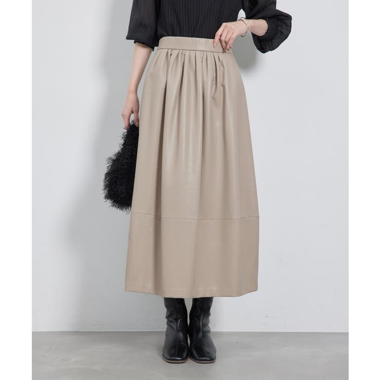 【emur/エミュール】シンセティックレザーコクーンスカート | ROPE' PICNIC | 詳細画像25 