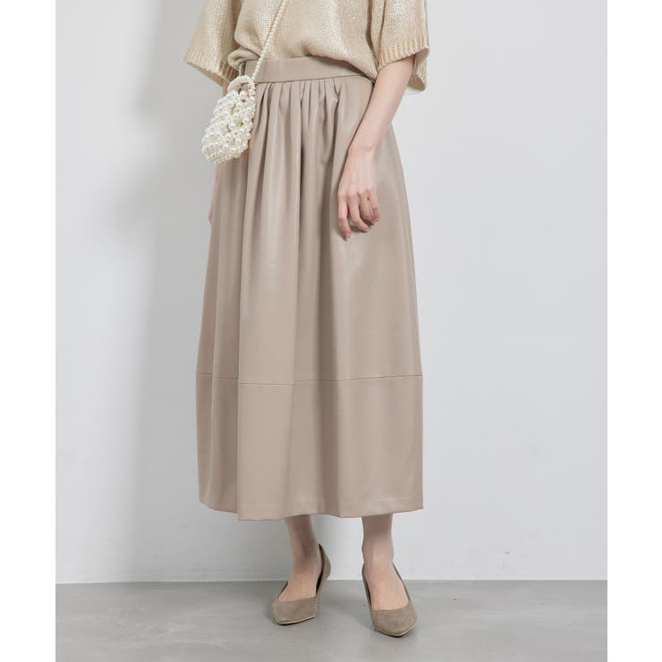 【emur/エミュール】シンセティックレザーコクーンスカート | ROPE' PICNIC | 詳細画像30 