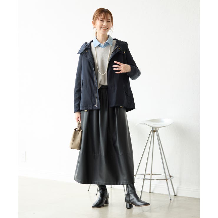 【emur/エミュール】シンセティックレザーコクーンスカート | ROPE' PICNIC | 詳細画像7 