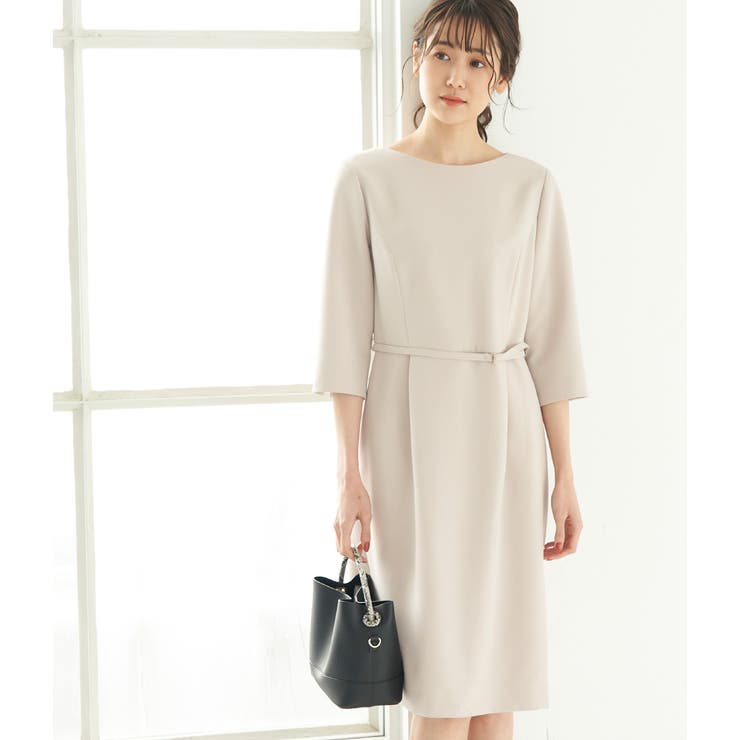 360°ウルトラストレッチ】【WEB限定34,42サイズ】5分袖ワンピース  