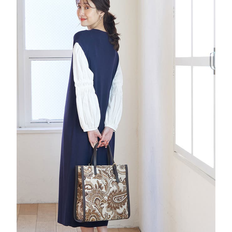 ソデボリューム布帛ニットワンピース 品番 Rpcw Rope Picnic ロペ ピクニック のレディースファッション通販 Shoplist ショップリスト