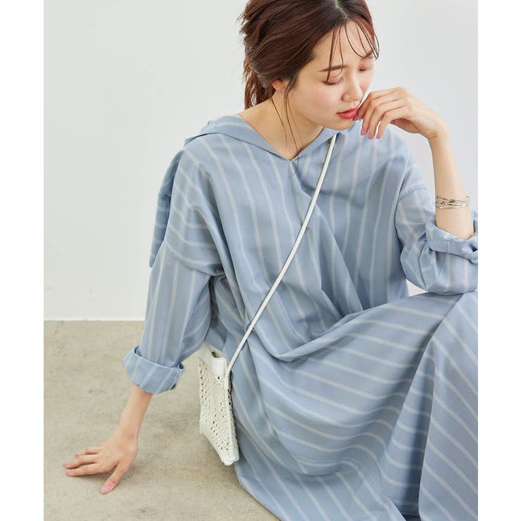 カフタンフードストライプワンピース 品番 Rpcw Rope Picnic ロペピクニック のレディースファッション通販 Shoplist ショップリスト