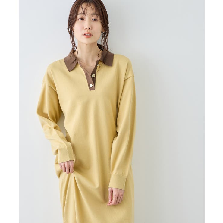 配色スキッパーニットワンピース | ROPE' PICNIC | 詳細画像10 