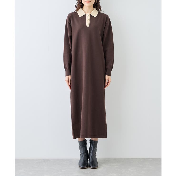 配色スキッパーニットワンピース | ROPE' PICNIC | 詳細画像13 