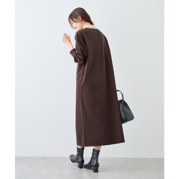 配色スキッパーニットワンピース | ROPE' PICNIC | 詳細画像4 