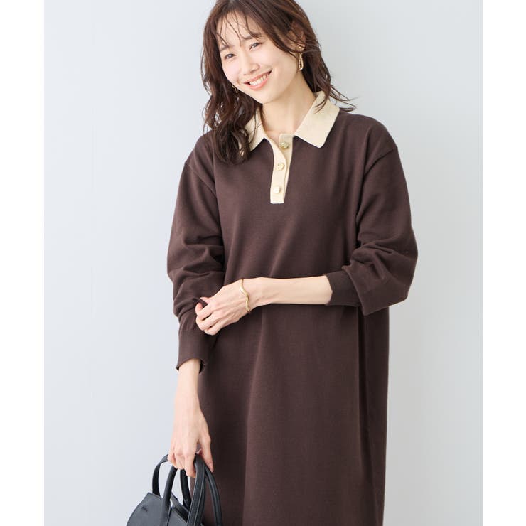 配色スキッパーニットワンピース | ROPE' PICNIC | 詳細画像5 