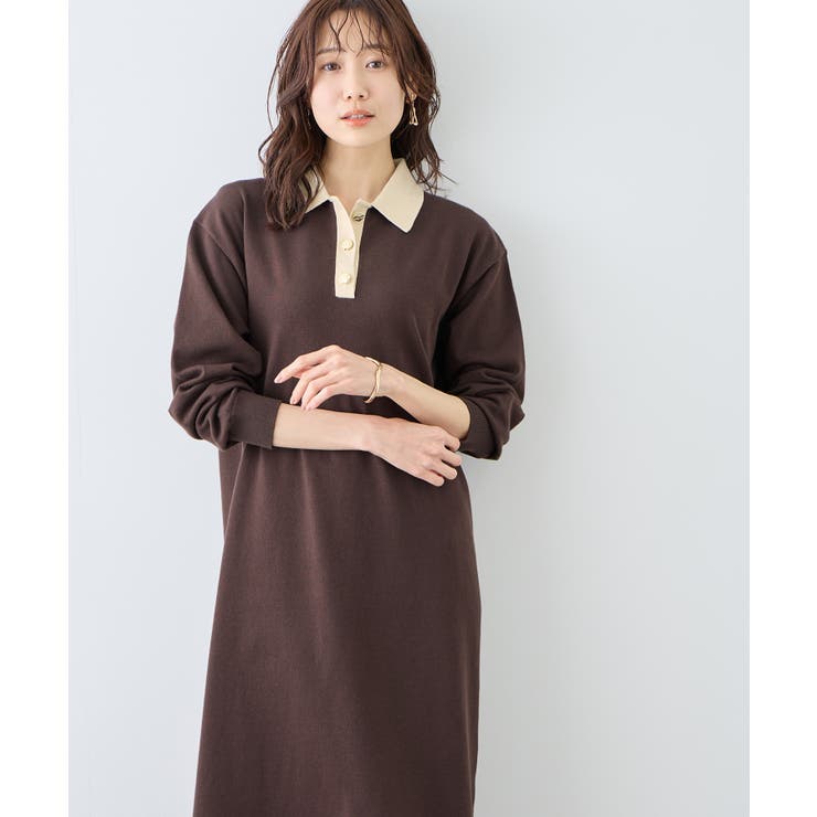 配色スキッパーニットワンピース | ROPE' PICNIC | 詳細画像6 