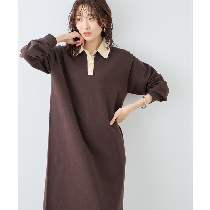 配色スキッパーニットワンピース | ROPE' PICNIC | 詳細画像7 