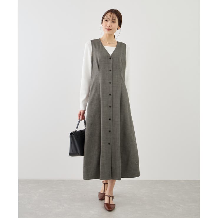 ウエストタックジャンパースカート | ROPE' PICNIC | 詳細画像1 