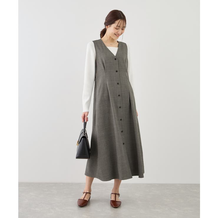 ウエストタックジャンパースカート | ROPE' PICNIC | 詳細画像2 