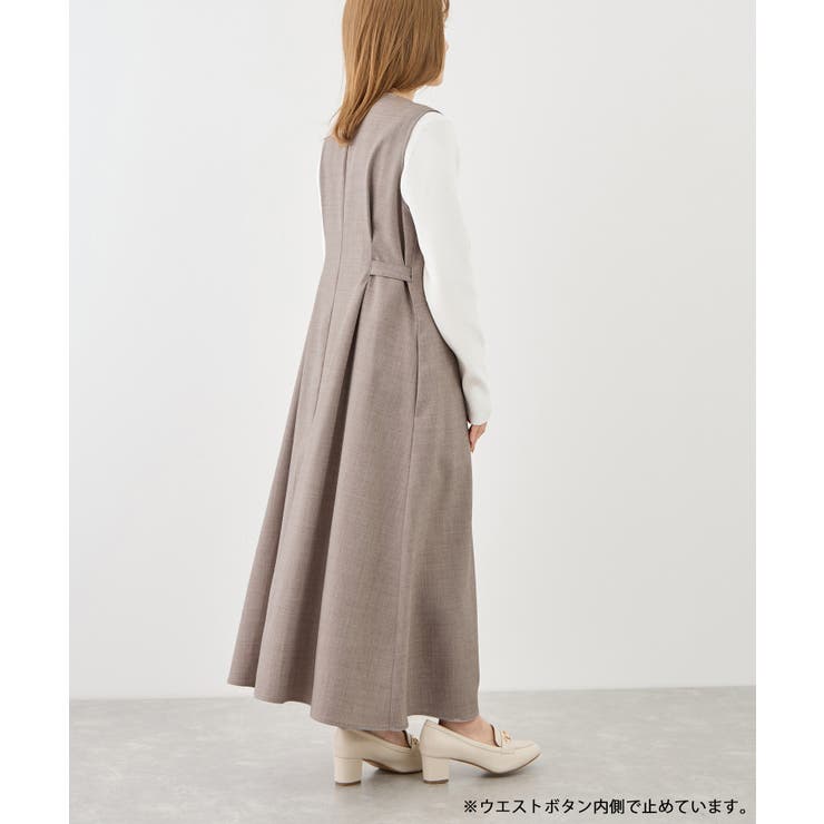 【低身長・小柄さんサイズ】ウエストタックジャンパースカート | ROPE' PICNIC | 詳細画像11 