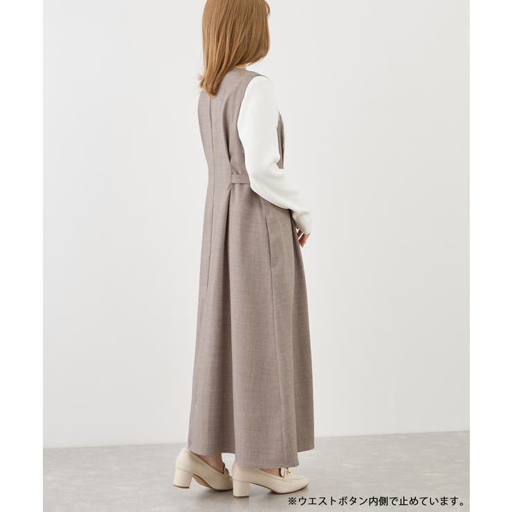 【低身長・小柄さんサイズ】ウエストタックジャンパースカート | ROPE' PICNIC | 詳細画像12 