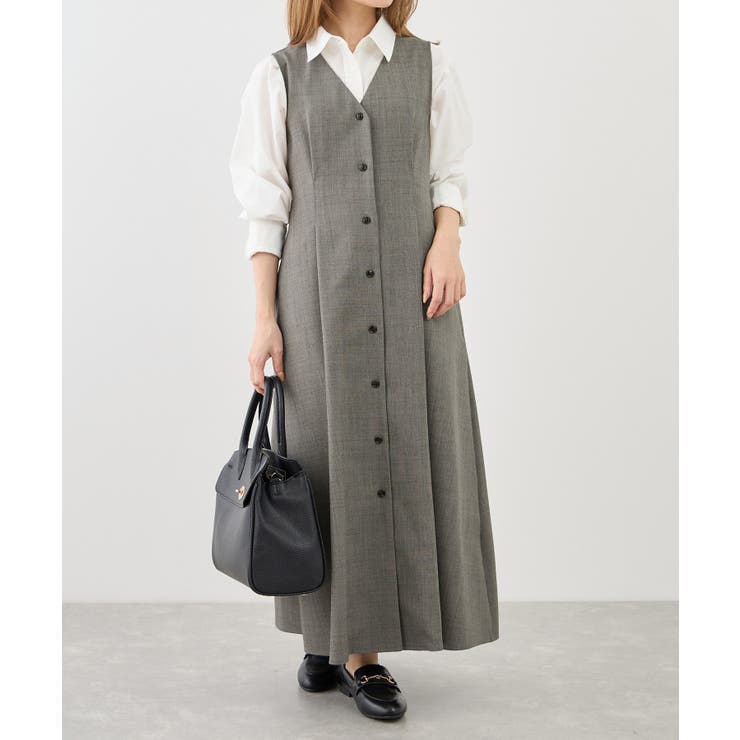 【低身長・小柄さんサイズ】ウエストタックジャンパースカート | ROPE' PICNIC | 詳細画像2 