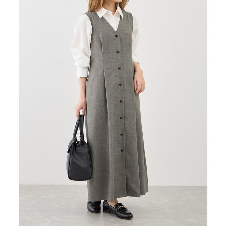 【低身長・小柄さんサイズ】ウエストタックジャンパースカート | ROPE' PICNIC | 詳細画像3 