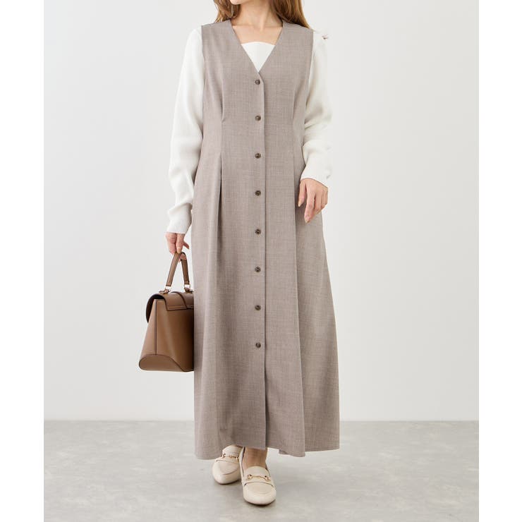 【低身長・小柄さんサイズ】ウエストタックジャンパースカート | ROPE' PICNIC | 詳細画像7 