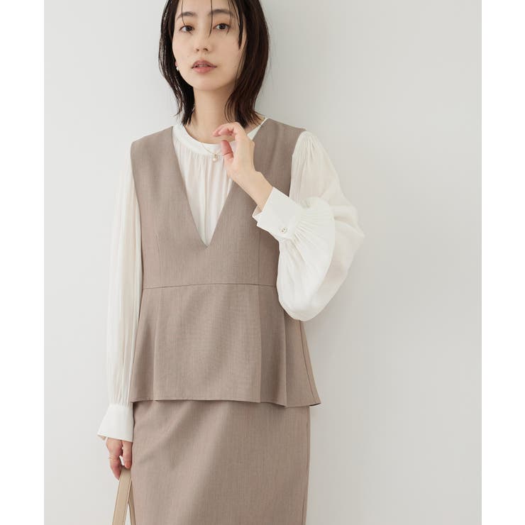 レイヤード風ペプラムジャンパースカート | ROPE' PICNIC | 詳細画像1 