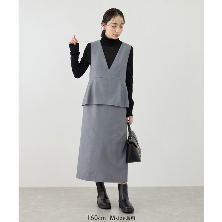 レイヤード風ペプラムジャンパースカート | ROPE' PICNIC | 詳細画像2 