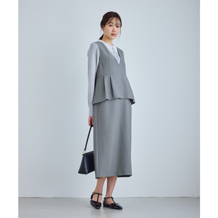 レイヤード風ペプラムジャンパースカート | ROPE' PICNIC | 詳細画像25 