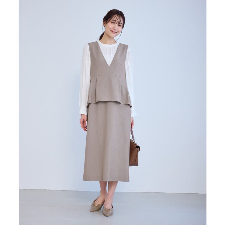 レイヤード風ペプラムジャンパースカート | ROPE' PICNIC | 詳細画像27 