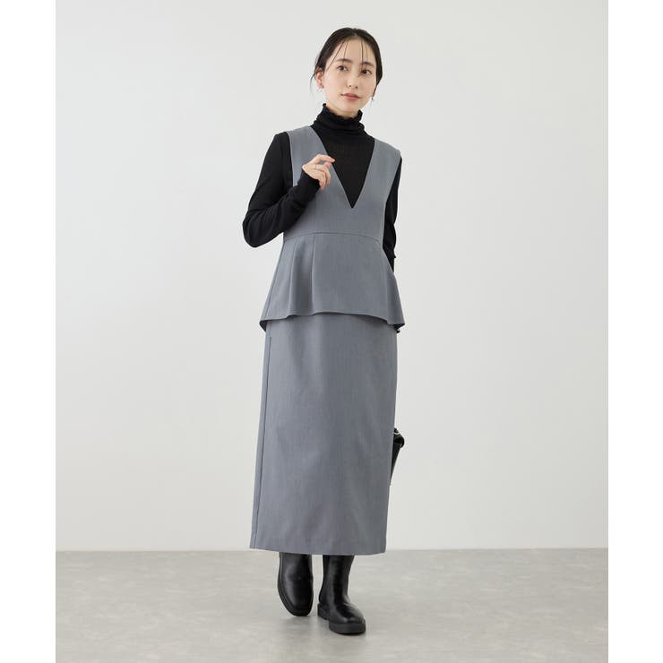 レイヤード風ペプラムジャンパースカート | ROPE' PICNIC | 詳細画像3 