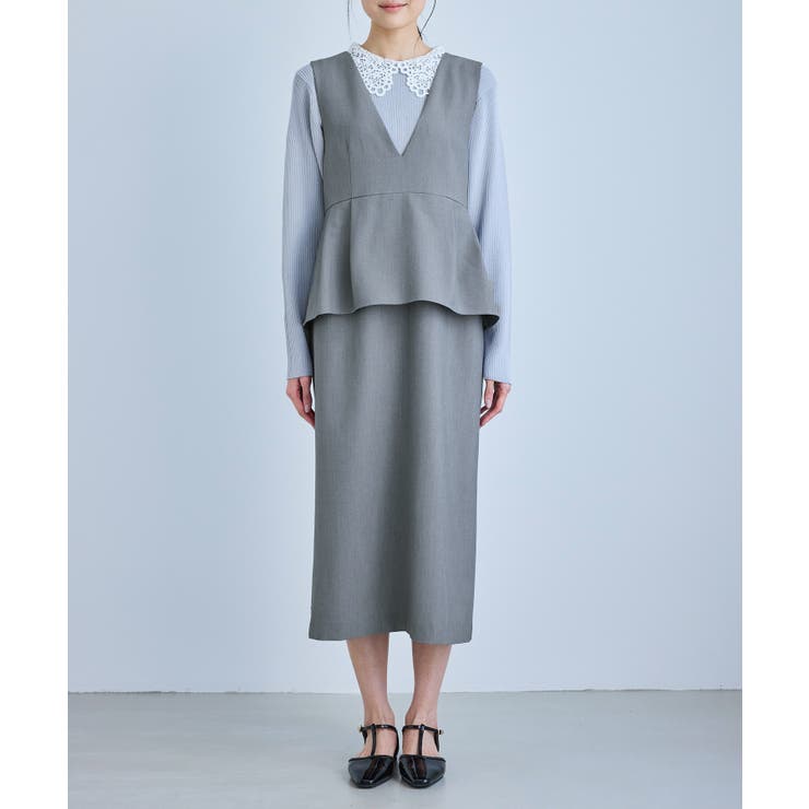 レイヤード風ペプラムジャンパースカート | ROPE' PICNIC | 詳細画像34 