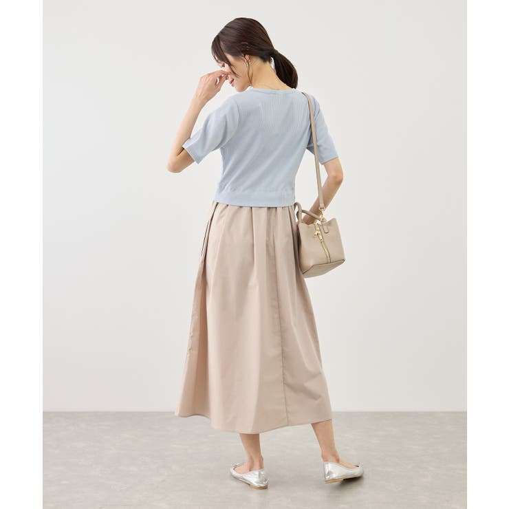 キーネック布帛ドッキングカットワンピース | ROPE' PICNIC | 詳細画像13 