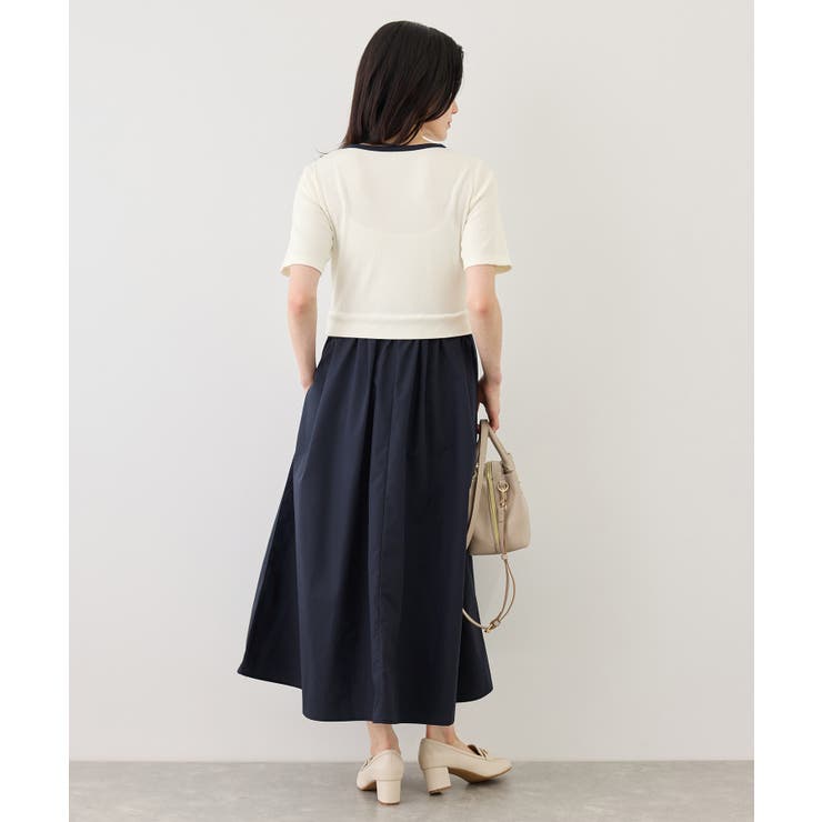 キーネック布帛ドッキングカットワンピース | ROPE' PICNIC | 詳細画像19 