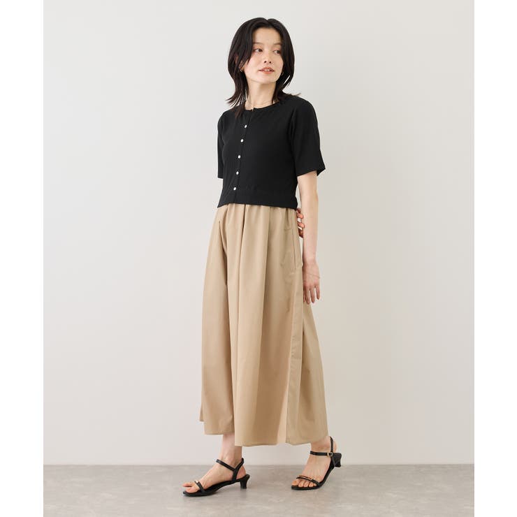 キーネック布帛ドッキングカットワンピース | ROPE' PICNIC | 詳細画像23 