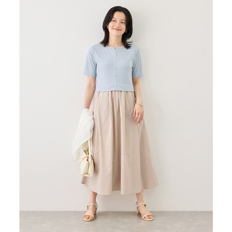 キーネック布帛ドッキングカットワンピース | ROPE' PICNIC | 詳細画像27 