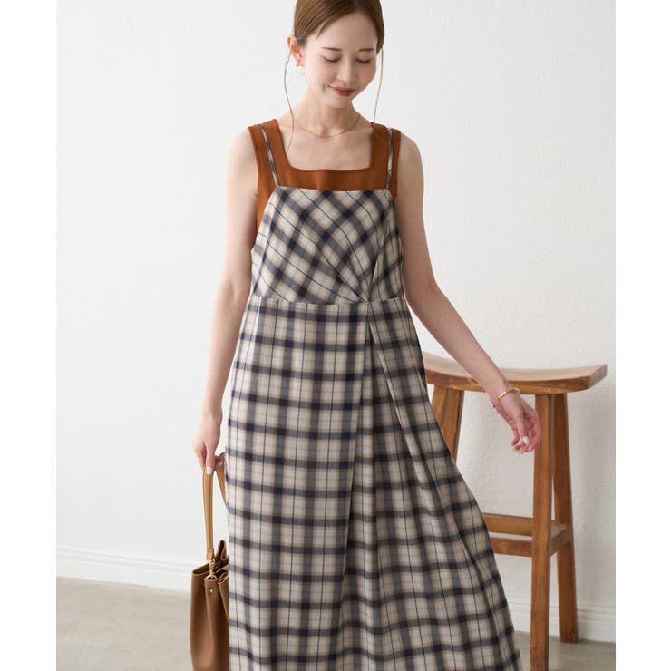 オフホワイト(15) | 【一部店舗限定】シアーマドラスチェックボイルキャミワンピース | ROPE' PICNIC