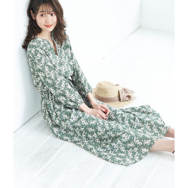 Web限定 花柄キーネックワンピース 品番 Rpcw Rope Picnic ロペ ピクニック のレディースファッション通販 Shoplist ショップリスト