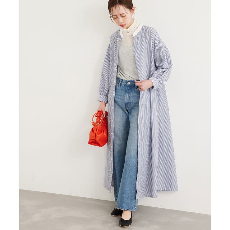 pinue Aラインシャツワンピース(チェック) Aラインシャツワンピース（check）PINUE