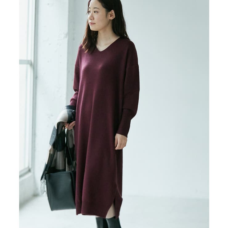 Web限定サイズ40 アンチピリング Vネックスリットニットワンピース 品番 Rpcw Rope Picnic ロペ ピクニック のレディースファッション通販 Shoplist ショップリスト