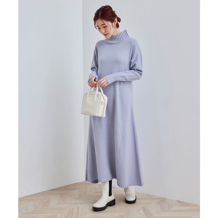 ハイネックAラインニットワンピース[品番：RPCW0019690]｜ROPE' PICNIC