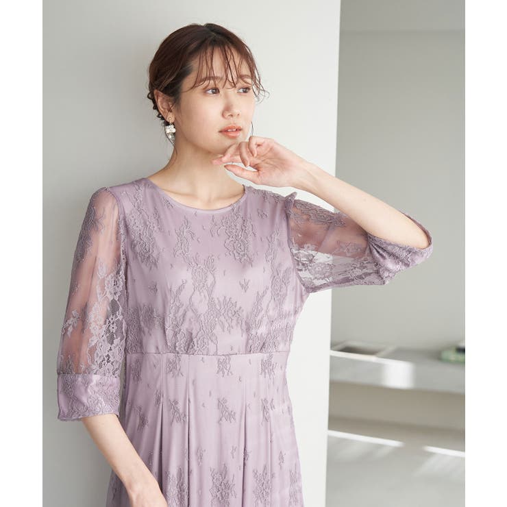 【Mon E’toile/モンエトワール】結婚式にも/レースタックDRESS[品番：RPCW0023254]｜ROPE'  PICNIC（ロペピクニック）のレディースファッション通販｜SHOPLIST（ショップリスト）