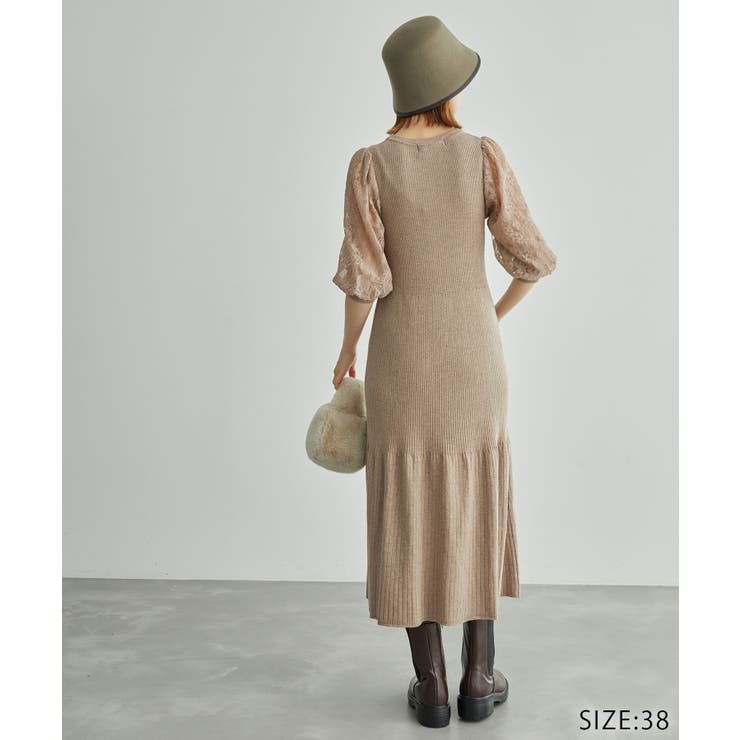 着丈が選べる/レース袖リブ使いニットワンピース | ROPE' PICNIC | 詳細画像17 