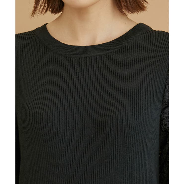 着丈が選べる/レース袖リブ使いニットワンピース | ROPE' PICNIC | 詳細画像4 