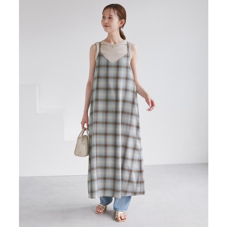 オンブレチェックキャミソールワンピース | ROPE' PICNIC | 詳細画像11 