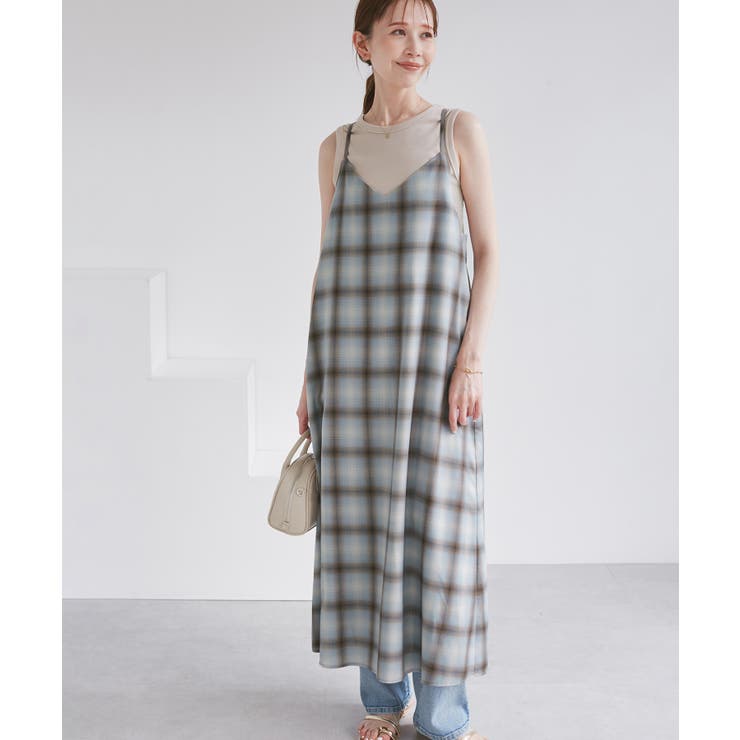 オンブレチェックキャミソールワンピース | ROPE' PICNIC | 詳細画像12 