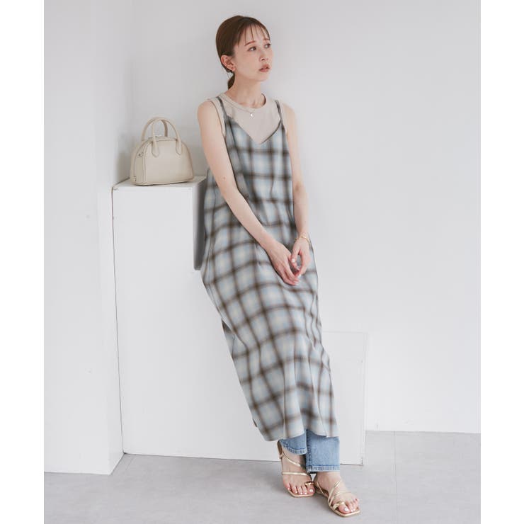 オンブレチェックキャミソールワンピース | ROPE' PICNIC | 詳細画像13 