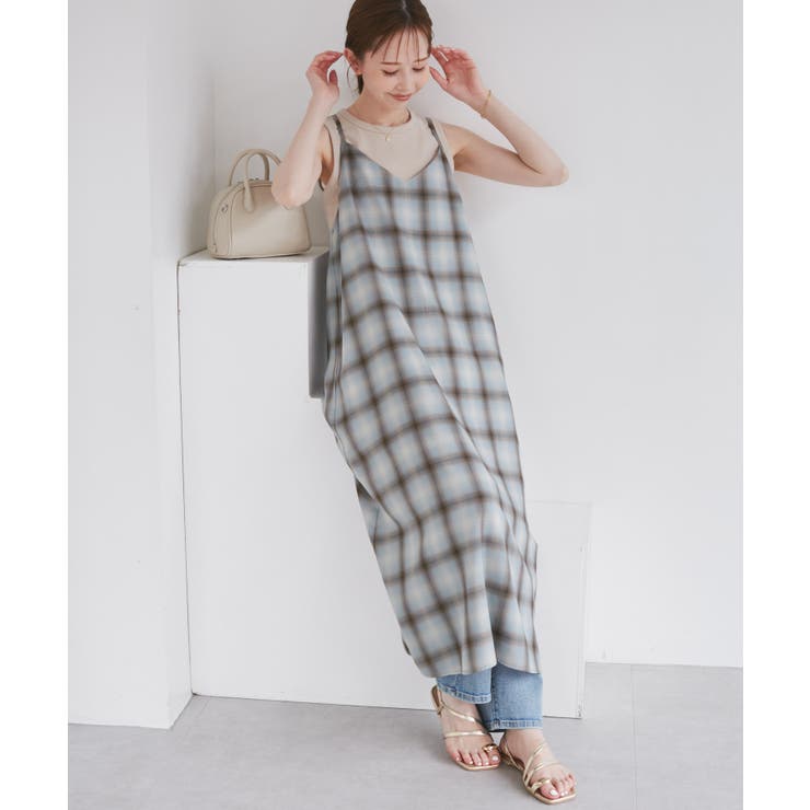 オンブレチェックキャミソールワンピース | ROPE' PICNIC | 詳細画像14 